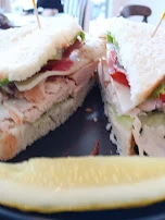 Turkey Bacon Club on Soft White Bread